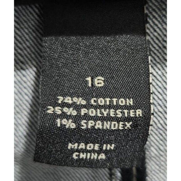 Lane Bryant Women's Long Sleeve One Button Blazer Jacket Stretch Black Denim 16 - Picture 7 of 9